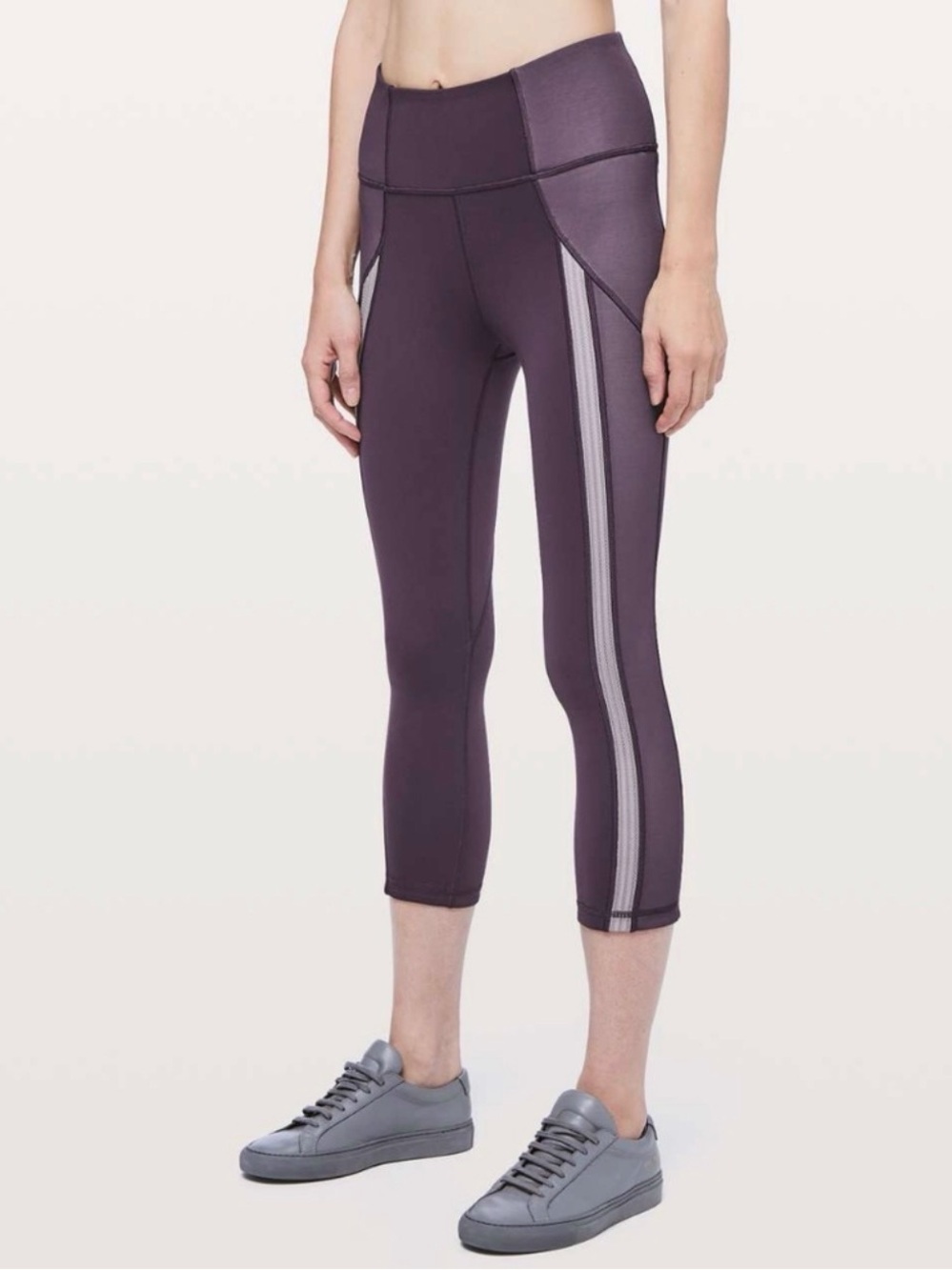 Lululemon Power Lines High-Rise Crop *21" (Cyber/Dark Chrome) Size 6